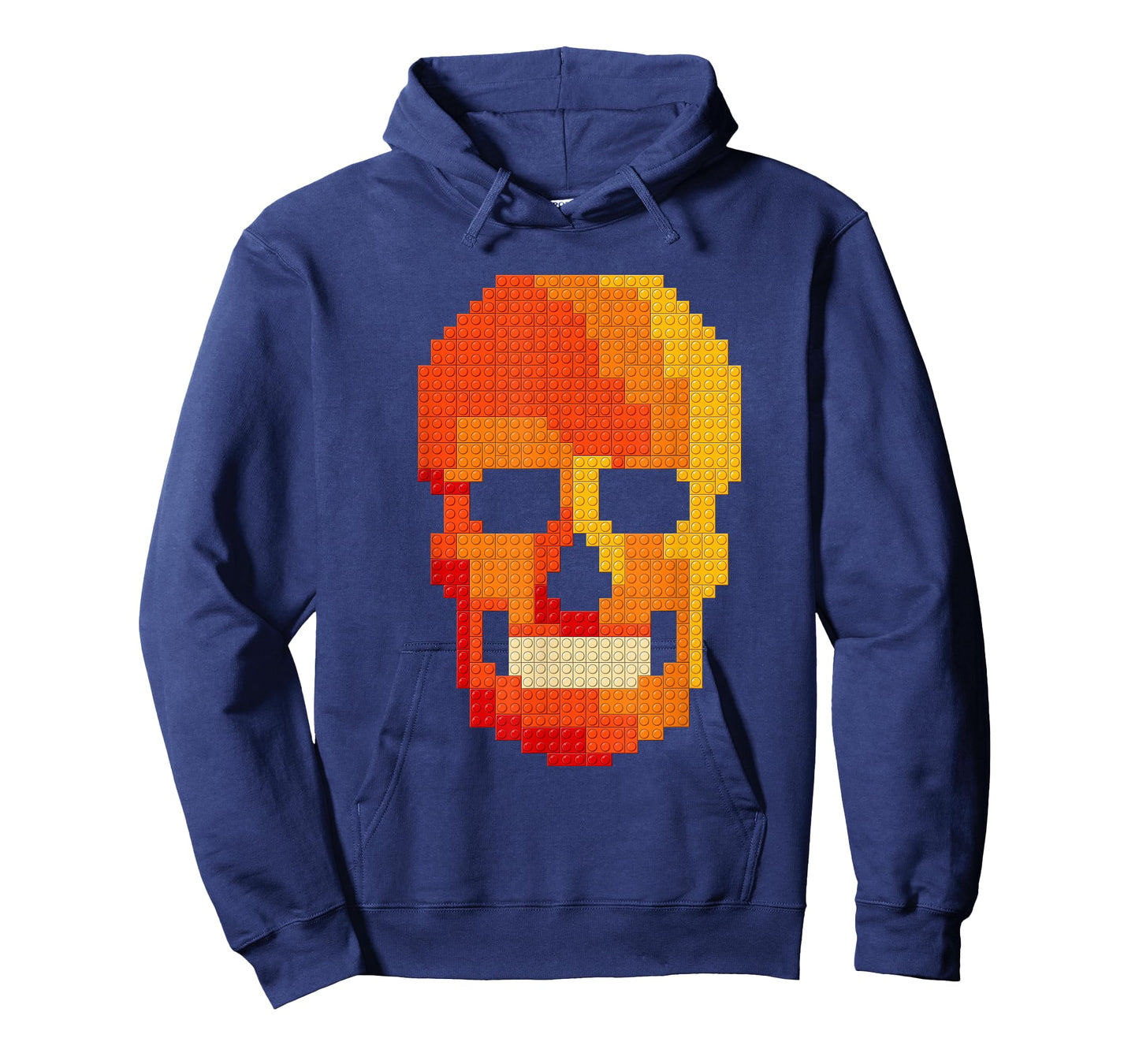 Skull Block Builder Bricks Halloween Skeleton Master Builder T-Shirt
