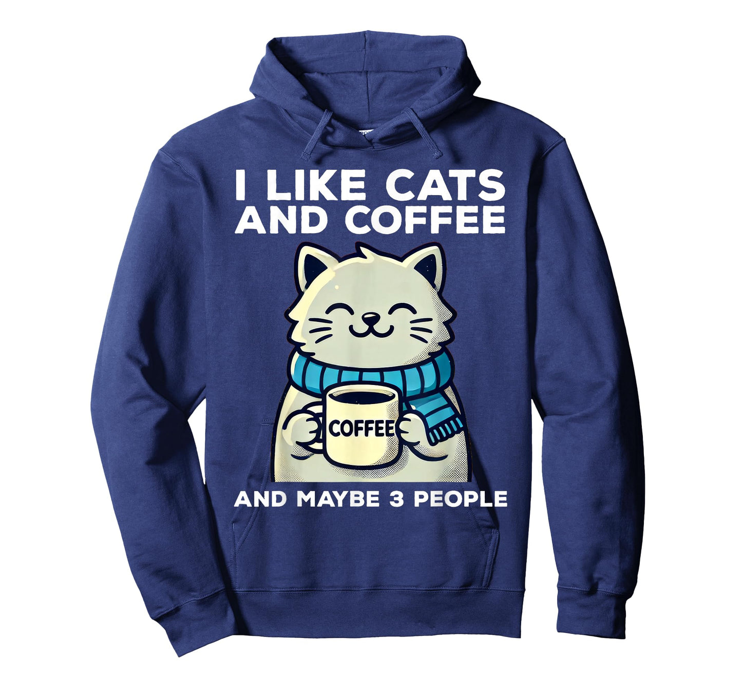 I Like Cats And Coffee And Maybe 3 People Funny Cat Retro T-Shirt