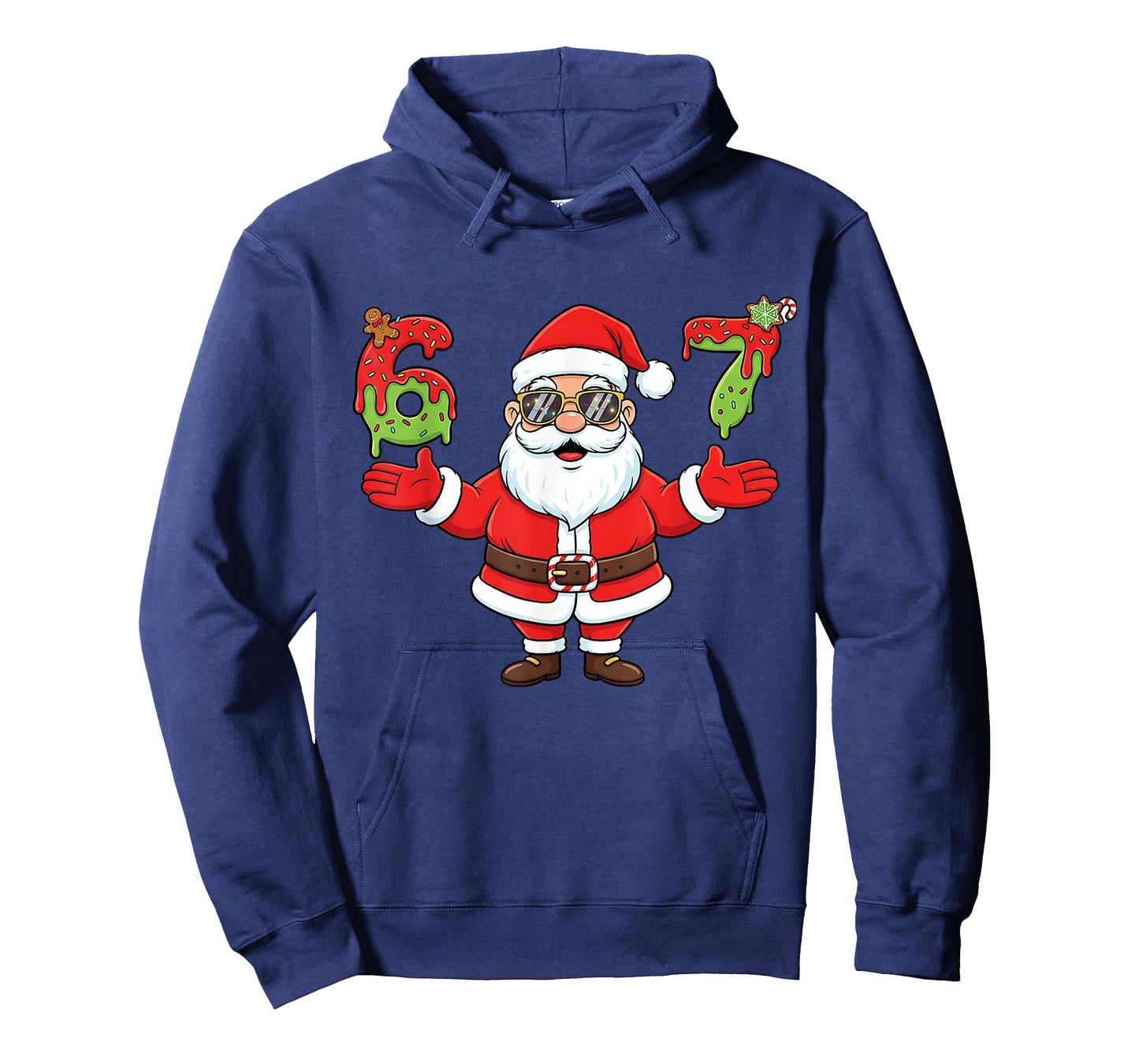 67 Christmas Santa Funny Six Seven Ice Cream Drip Christmas T-Shirt
