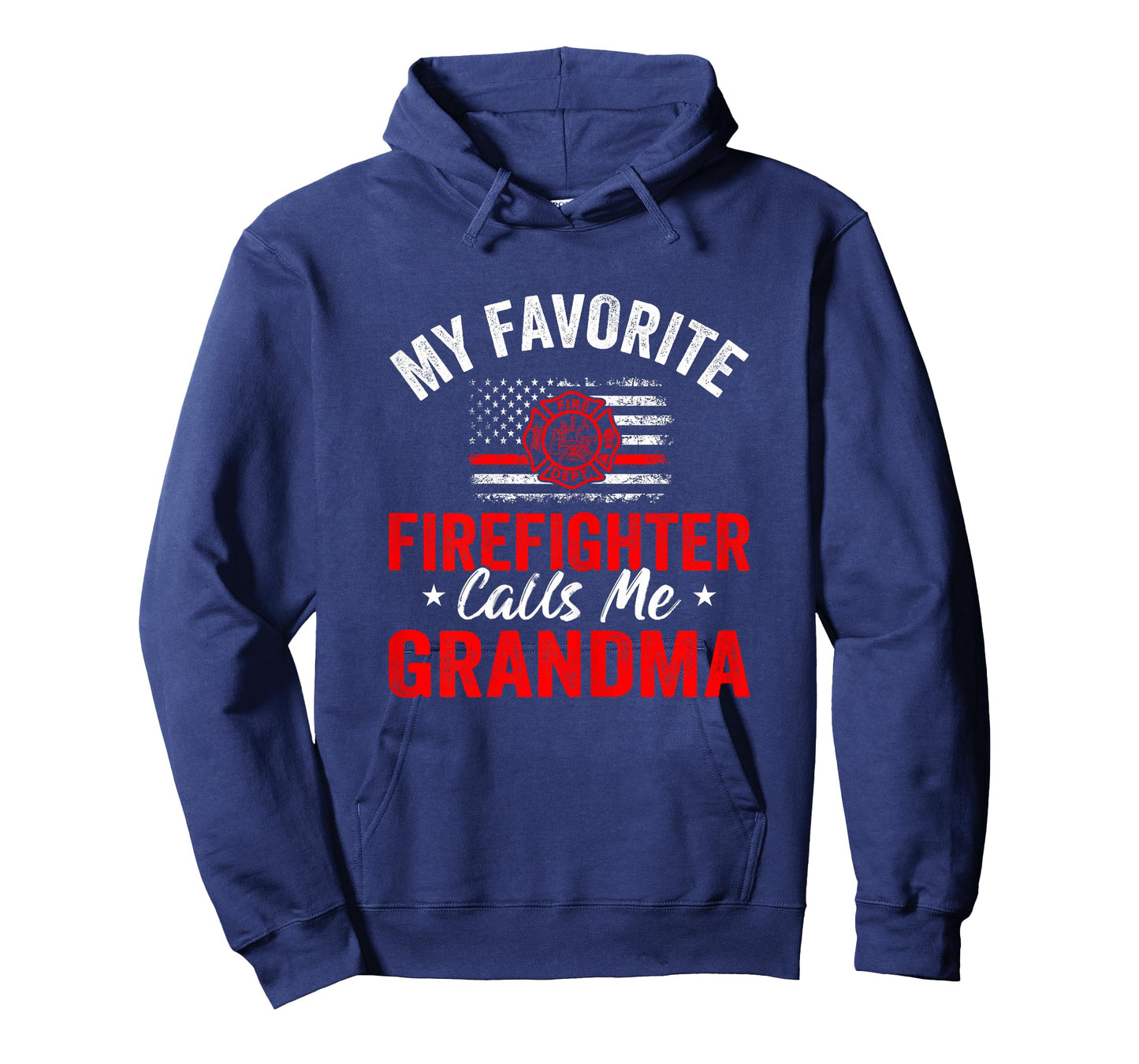 My Favorite Firefighter Calls Me Grandma American Flag T-Shirt