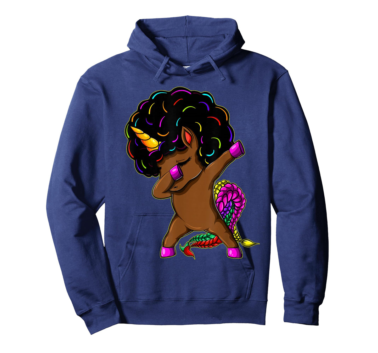 Dabbing Unicorn Afro Natural Hair Black Girl Unicorn T-Shirt