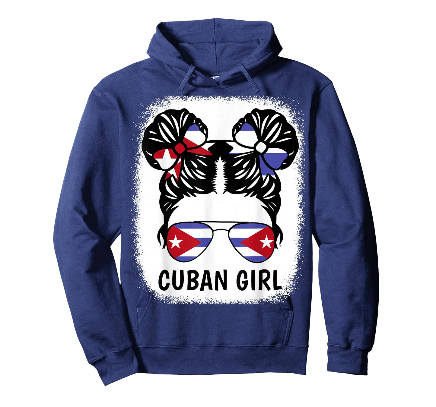 Cuban Girl Hispanic Heritage Month Cuba Flag Kids Teen Women T-Shirt