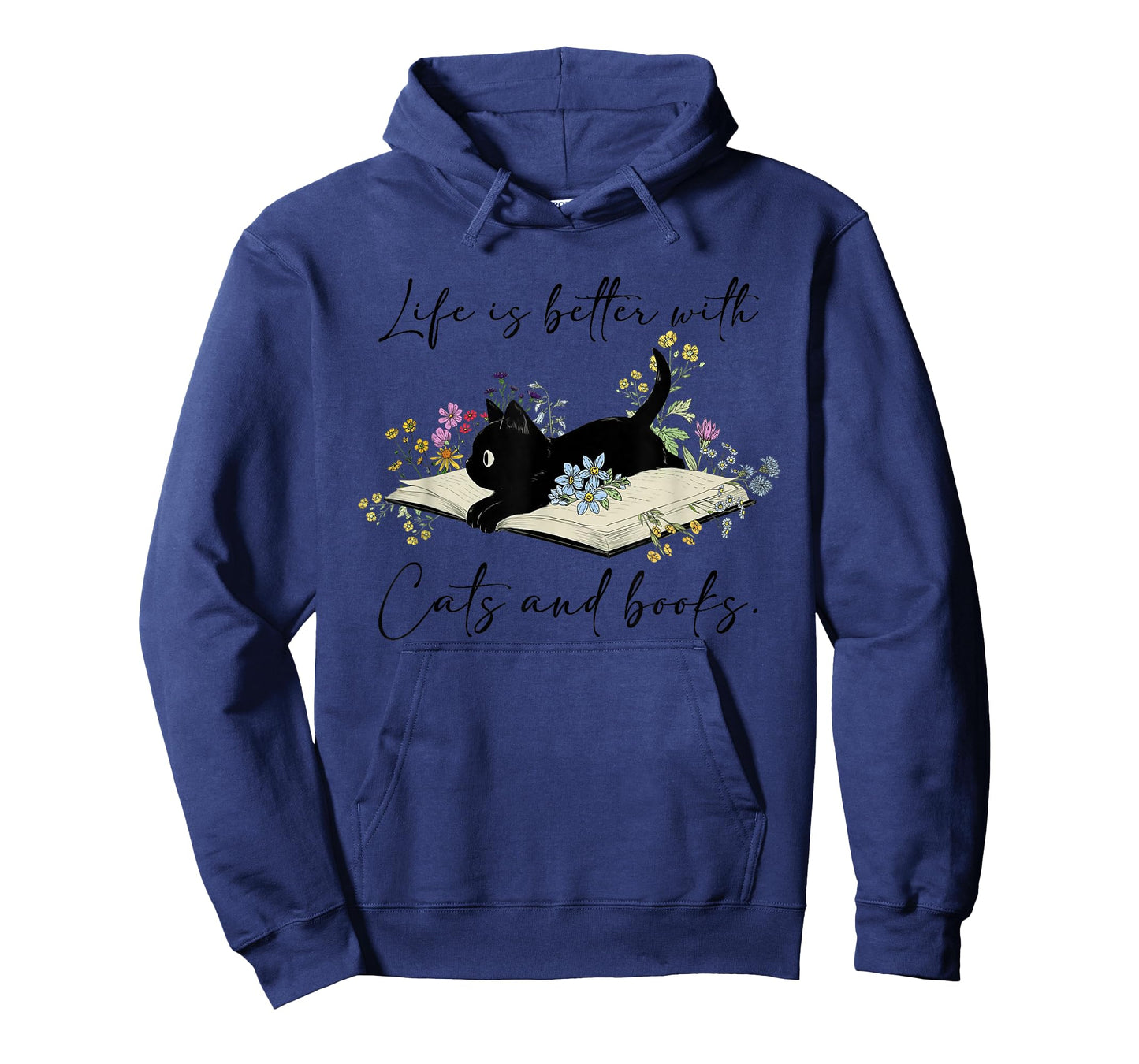 Cat Book Shirt for Women Life is Better with Cats and Books T-Shirt