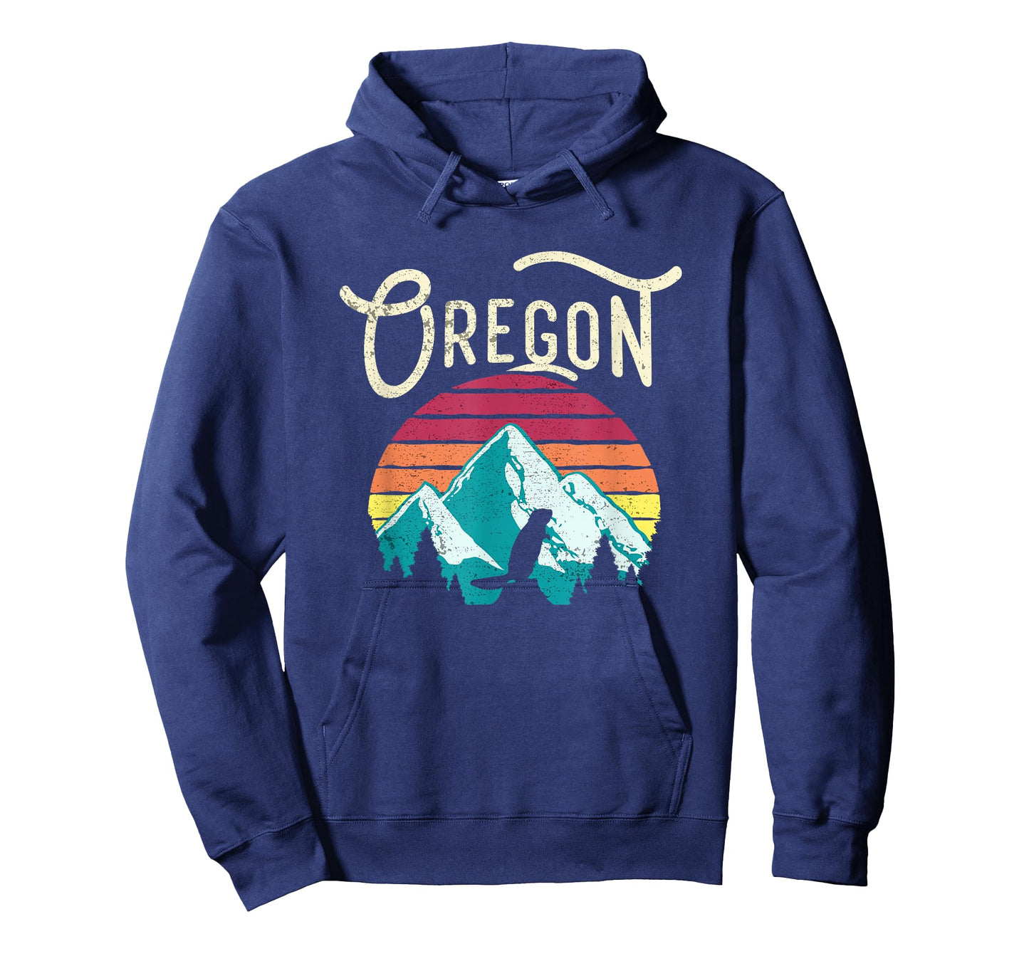 Retro Vintage Oregon OR Mountains Beaver T-Shirt Small