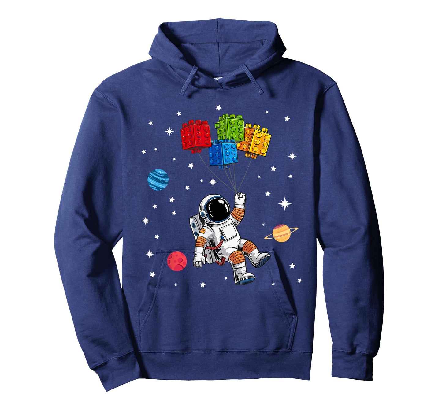 Space Astronaut Funny Building Blocks Bricks Master Builder T-Shirt