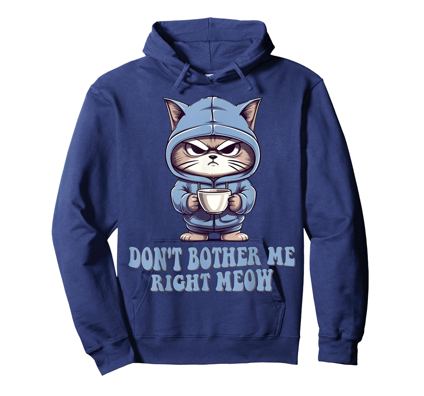 Don't Bother Me Right Meow Funny Cat and Coffee Lovers Gift T-Shirt for Men Women Kids