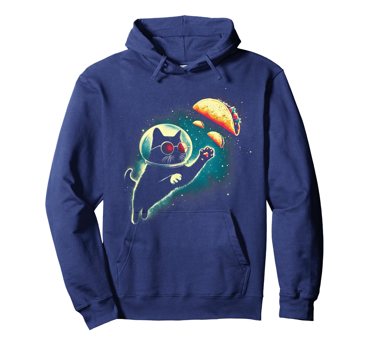 Cat In Space Grabs Tacos - Funny Kitten Space Taco Lover T-Shirt
