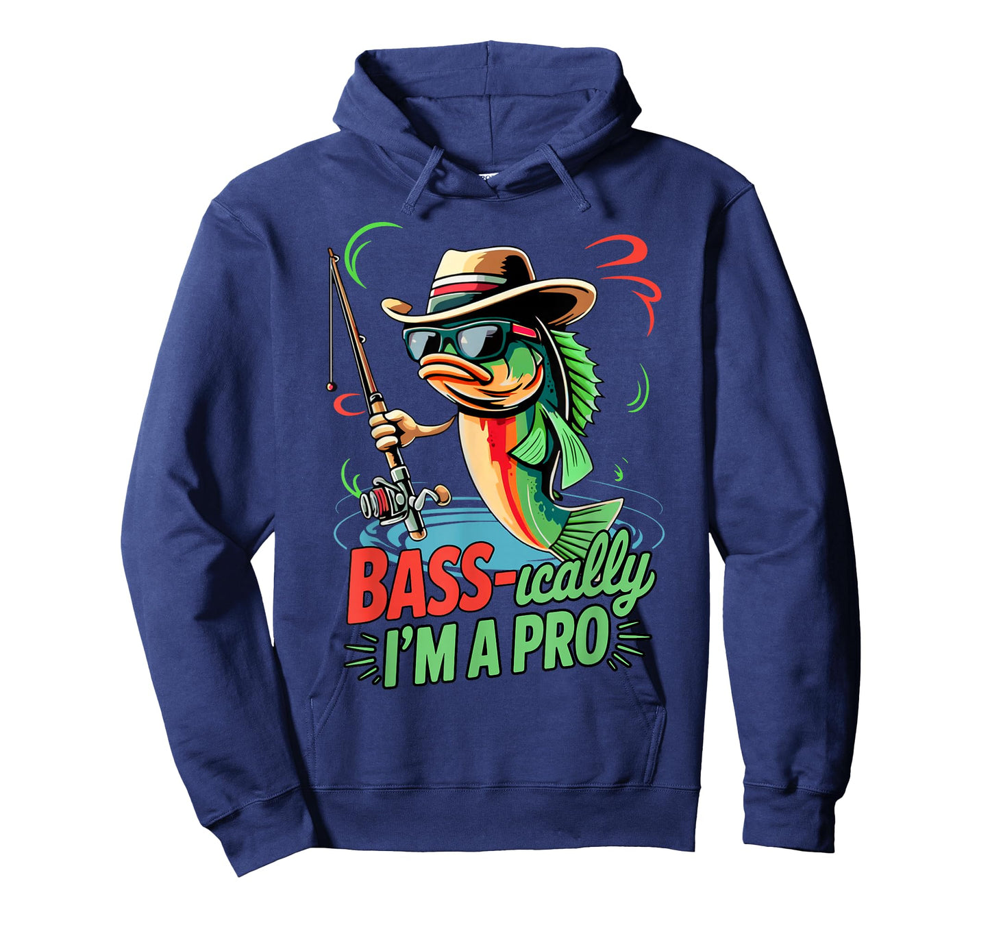 Funny Bass Fishing Iโm A Pro Fisherman Humor T-Shirt