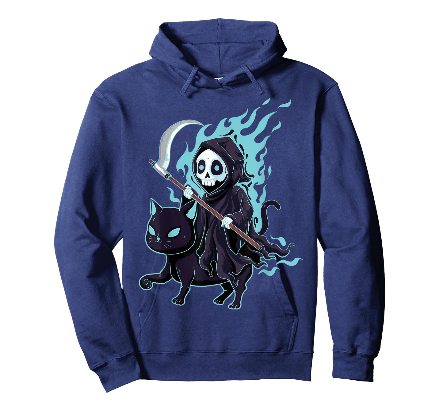 Grim Reaper Black Cat Demonic Evil Devil Occult Satanic T-Shirt