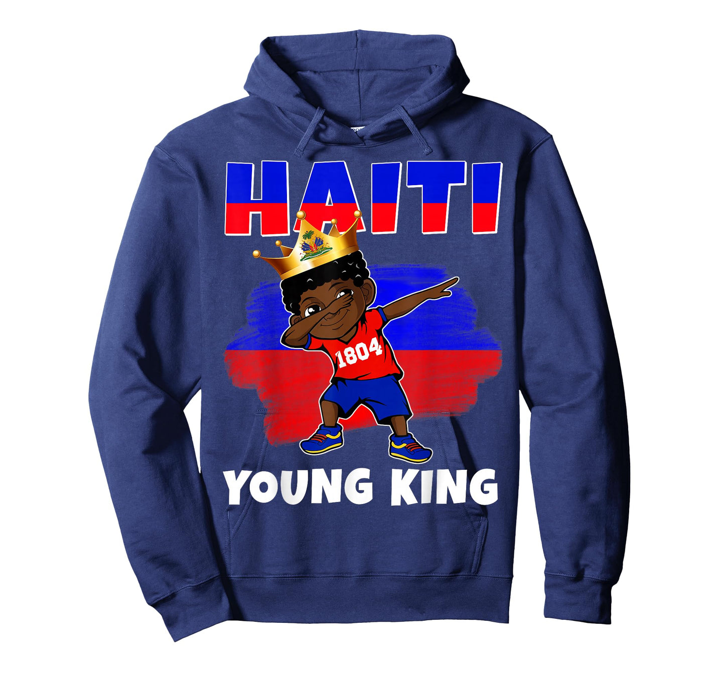 Haiti Young King Haiti Flag Melanin for Black Boys Kids T-Shirt