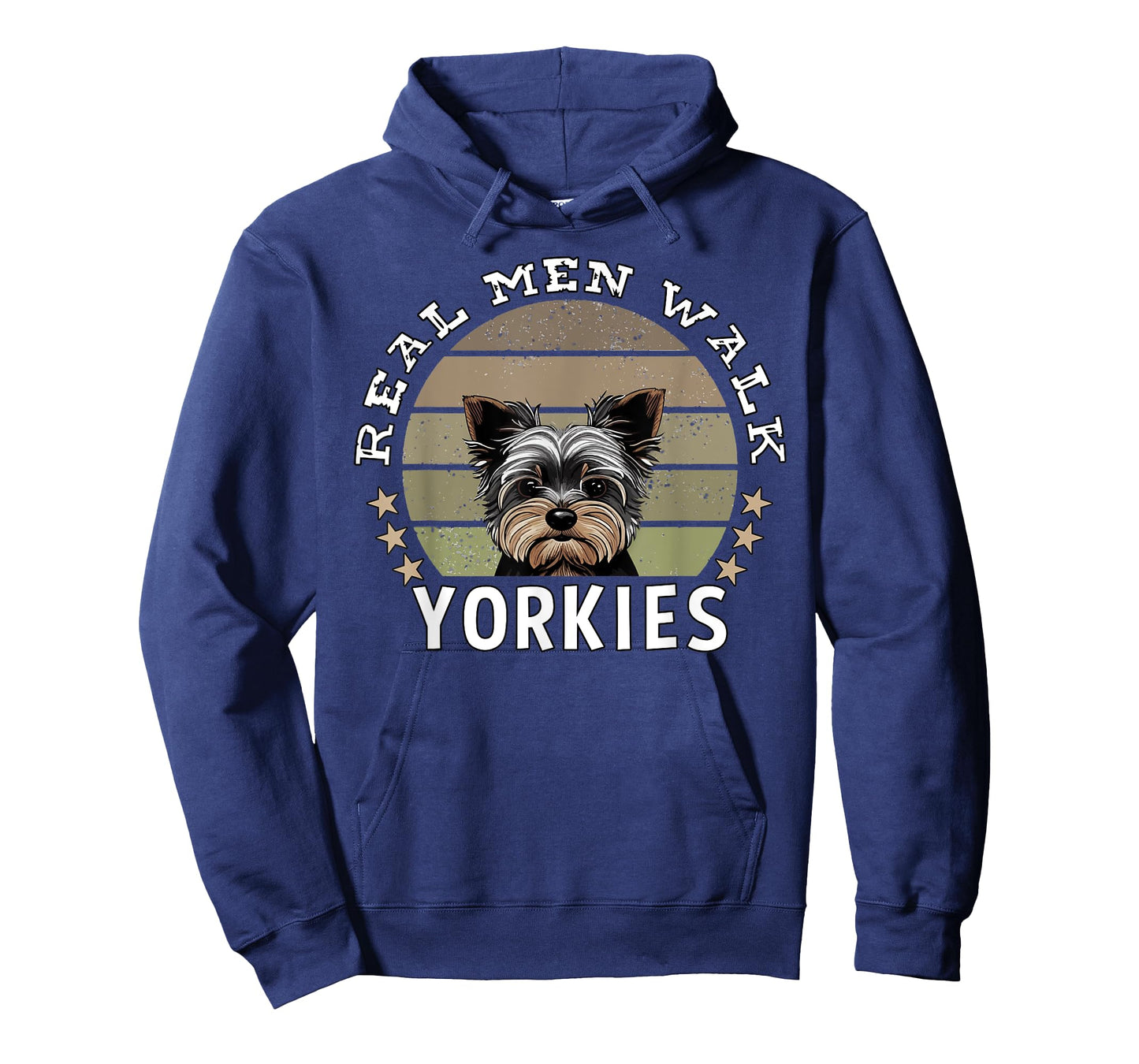 Mens Funny Yorkie Dad Real Men Walk Yorkies Yorkshire Terrier T-Shirt