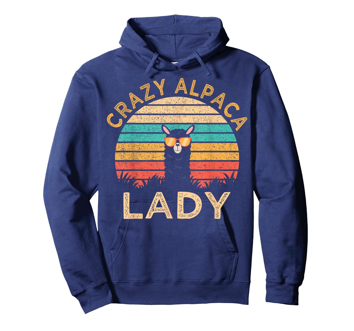 Crazy Alpaca Lady Funny Alpaca Wearing Sunglasses Farmer T-Shirt