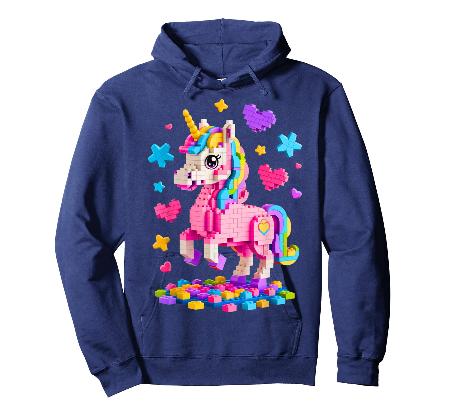 Unicorn Lover Master Builder Building Bricks Blocks Toy Kids T-Shirt