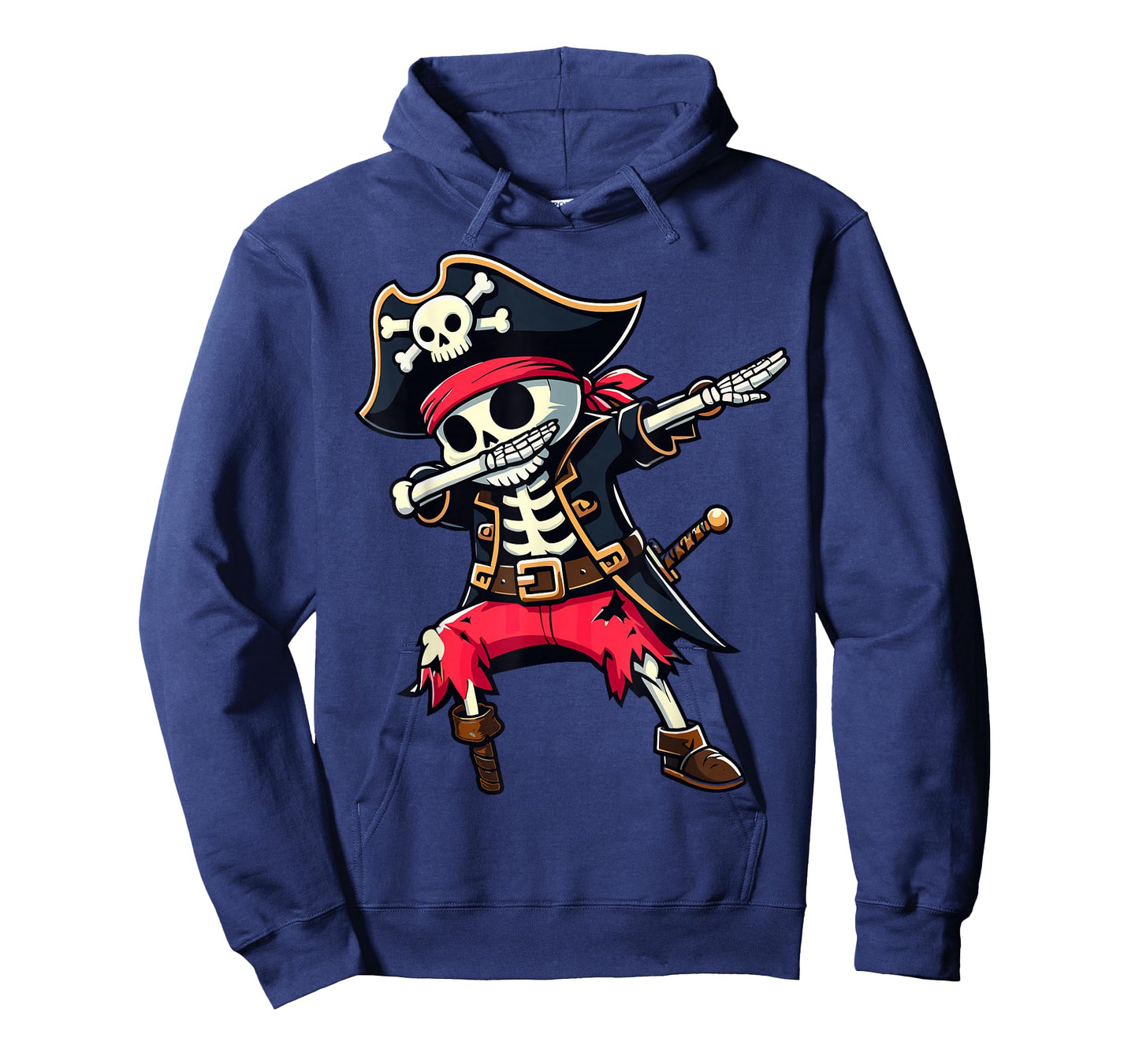 Dabbing Skeleton Pirate Funny Kids Halloween T-Shirt
