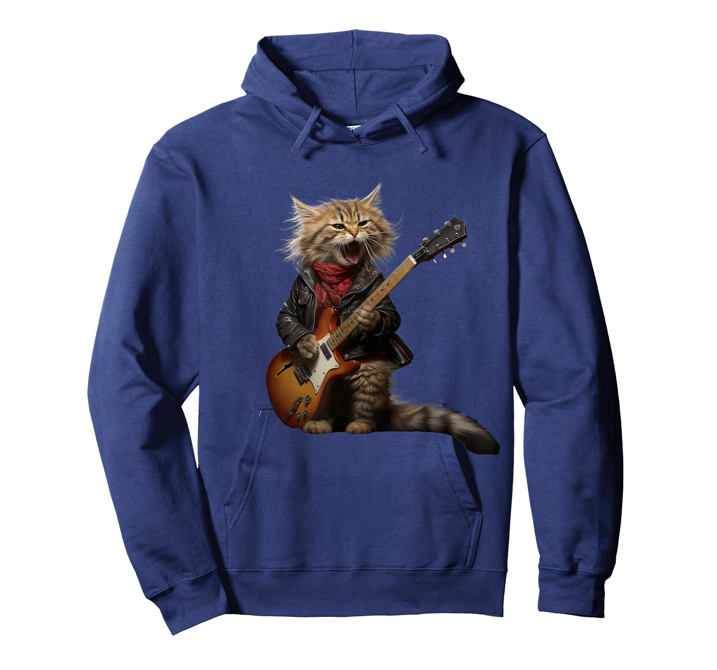 Rock Cat Playing Guitar - Funny Guitar Cat T-Shirt