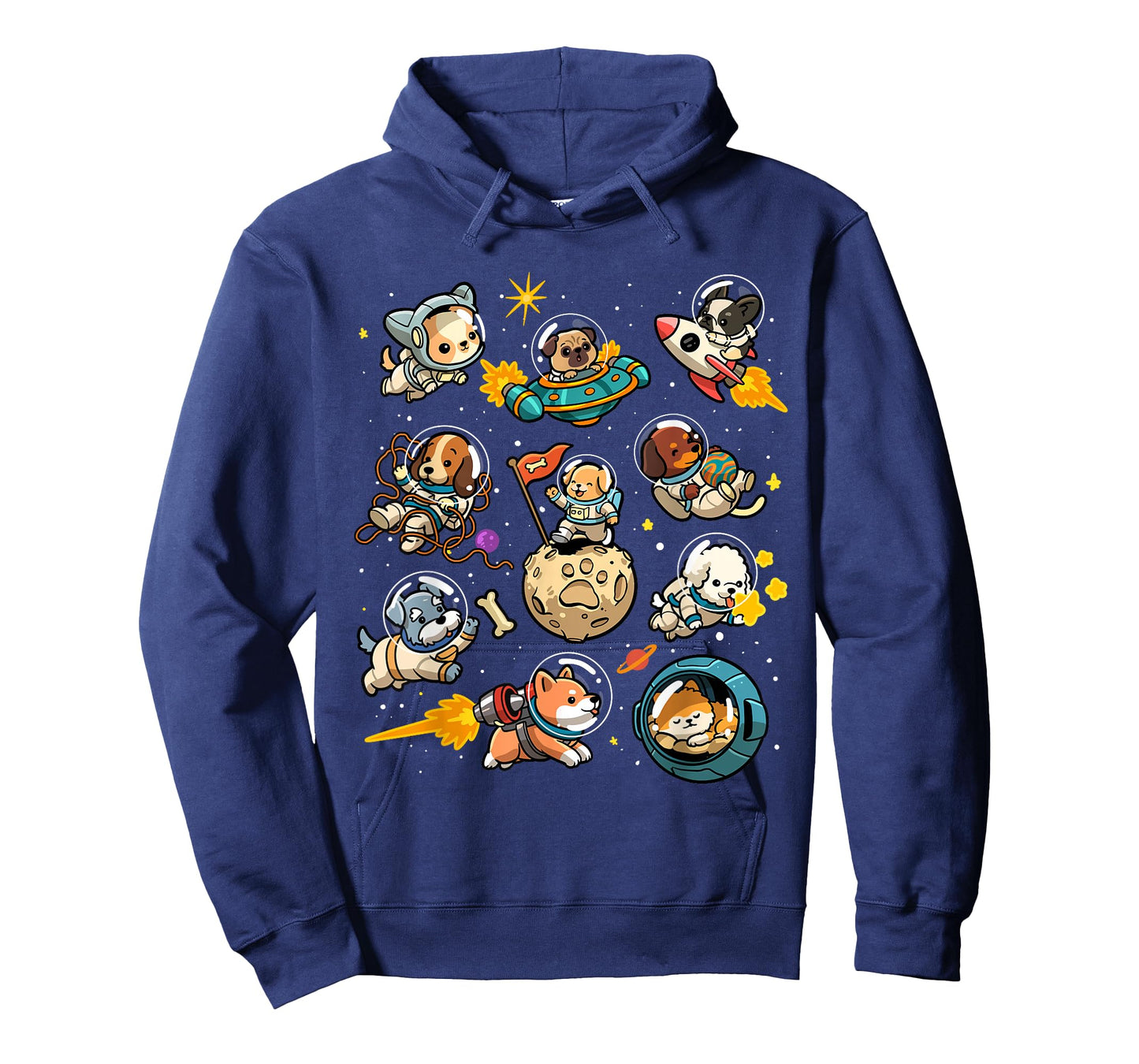 Space Dogs Cute Astronaut Dogs in Space Galaxy Animal Planet T-Shirt