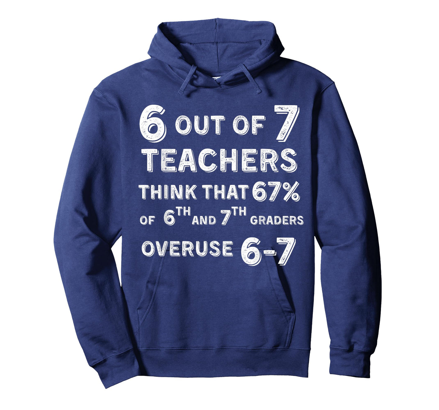 Funny 67 Teacher Middle School Teacher 6 7 Funny Overuse 67 T-Shirt
