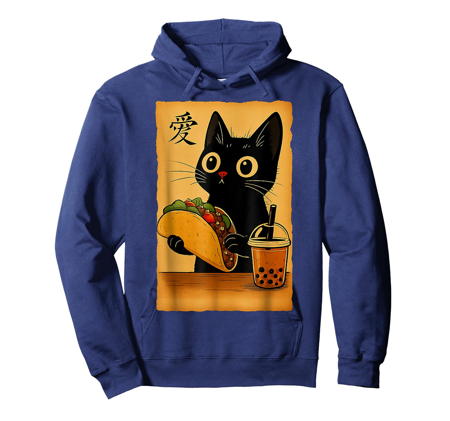 Japanese Kawaii Anime Cat Tacos Booba Tea Cat Eating Tacos T-Shirt
