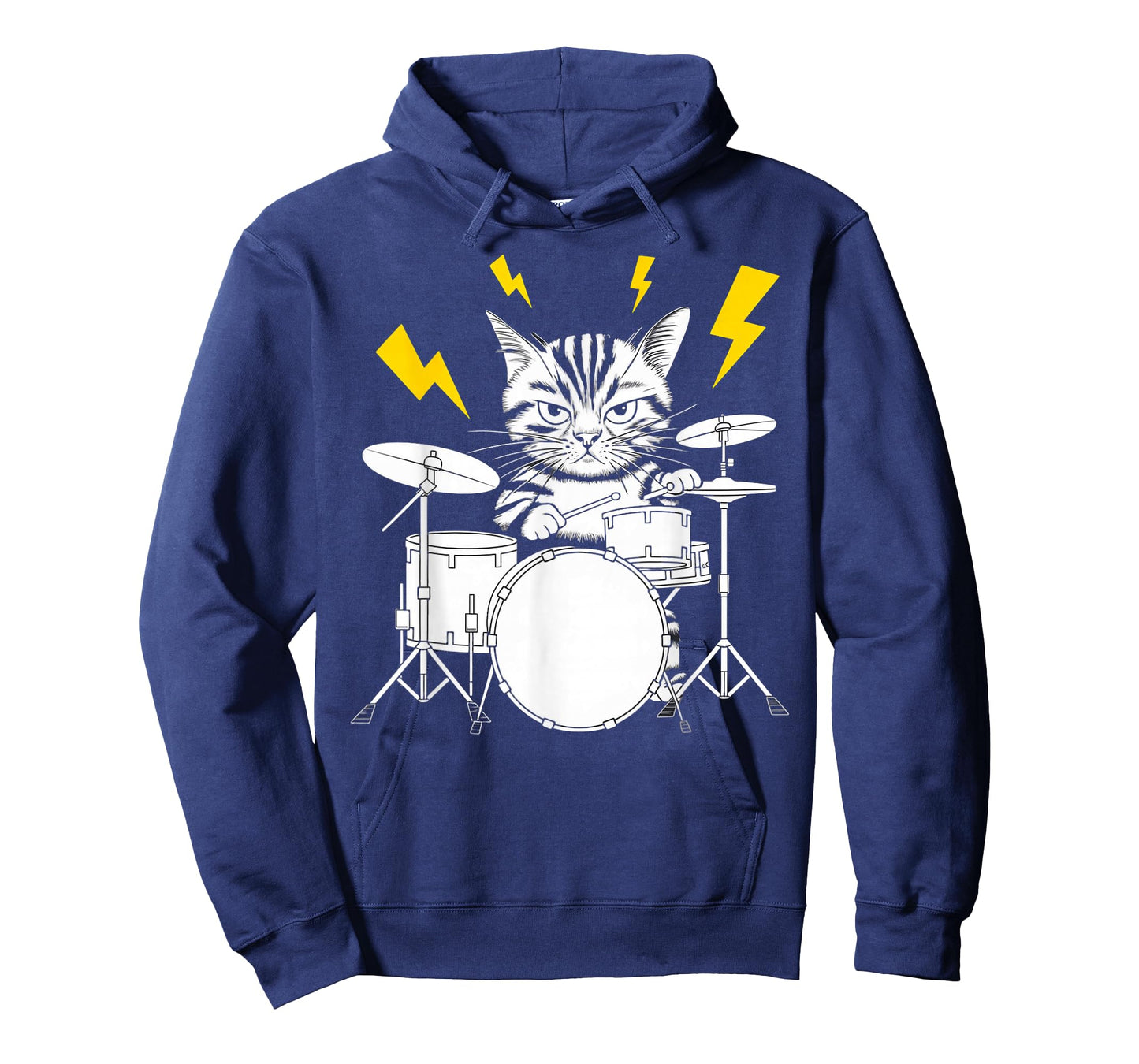 Rockstar Drummer Cat on Cat Drums T-Shirt