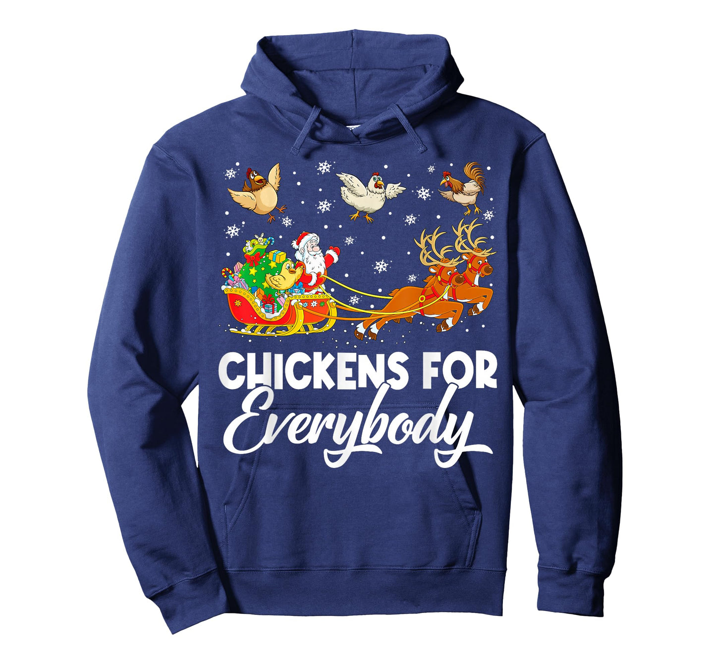 Chickens for Everybody Santa Sleigh Merry Christmas Pajamas T-Shirt