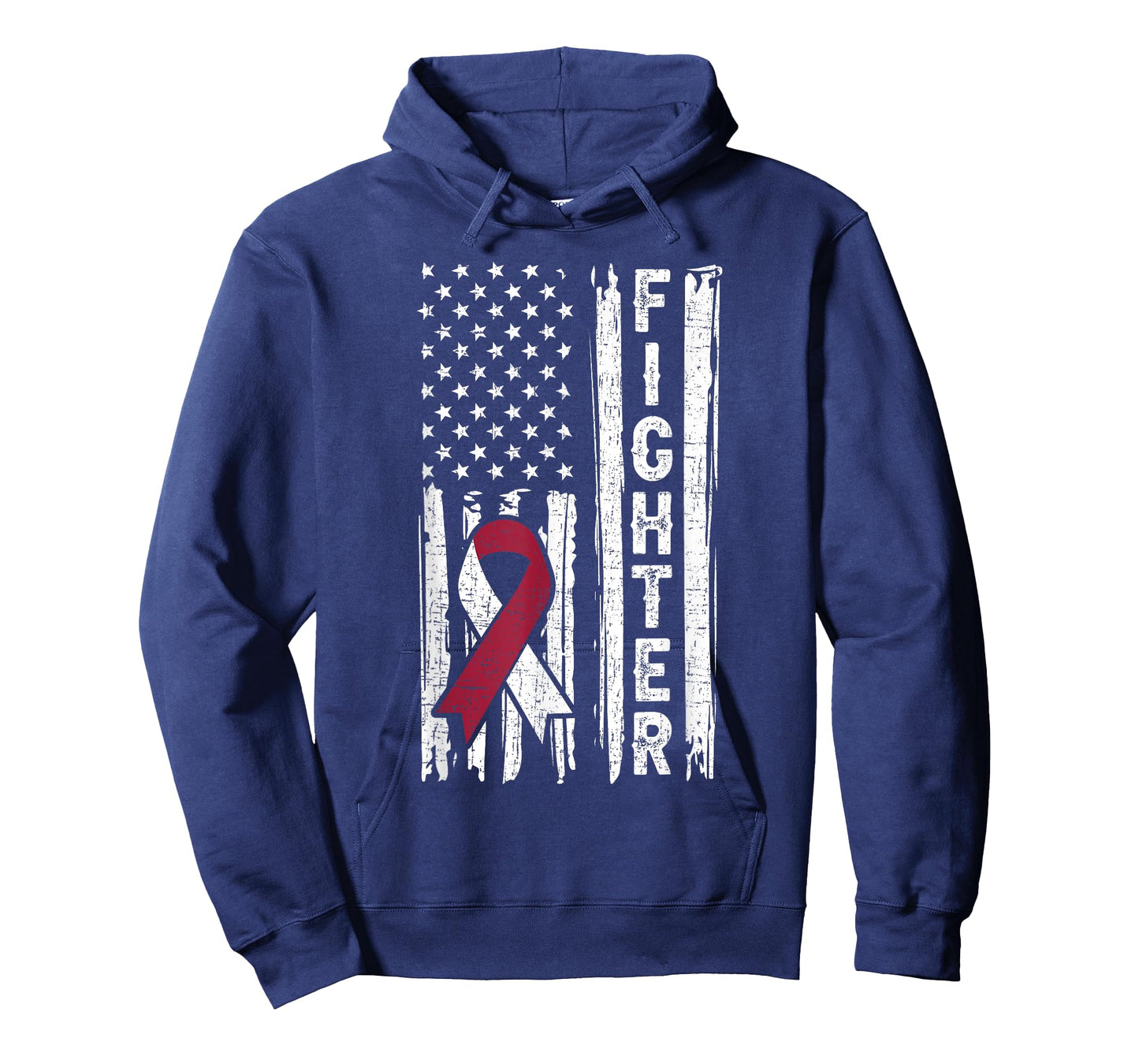 Head and Neck Cancer Patient Fighter Throat Oral Cancer Flag T-Shirt