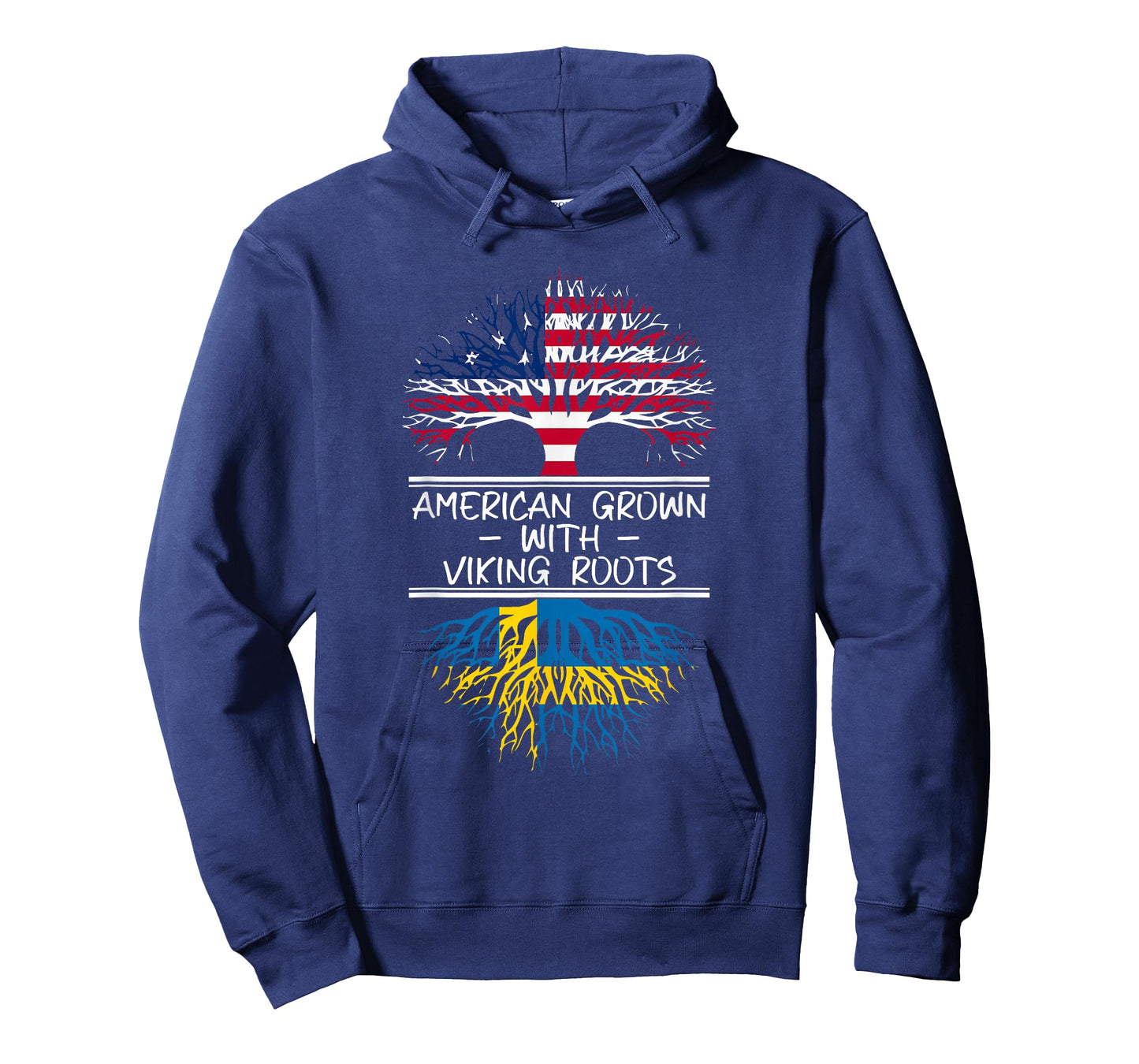 American Grown with Viking Roots Swedish flag T-Shirt