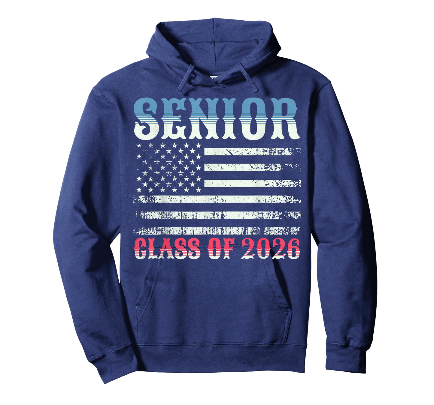Senior 2026 Class of 2026 American USA Flag Graduation T-Shirt