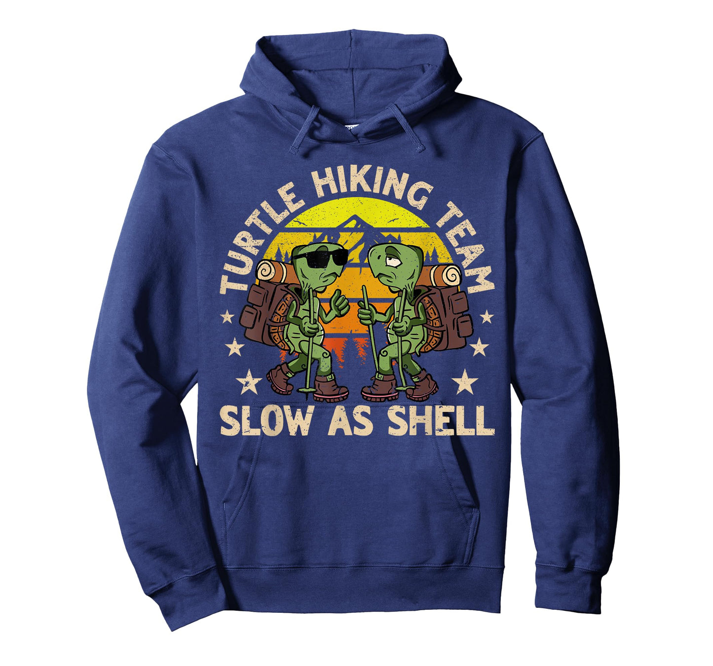 Turtle Hiking Team Slow as Shell Funny Hiking Hike T-Shirt
