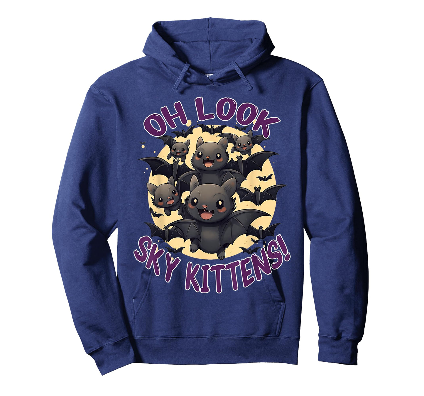Funny Bat Sky Kittens Halloween T-Shirt