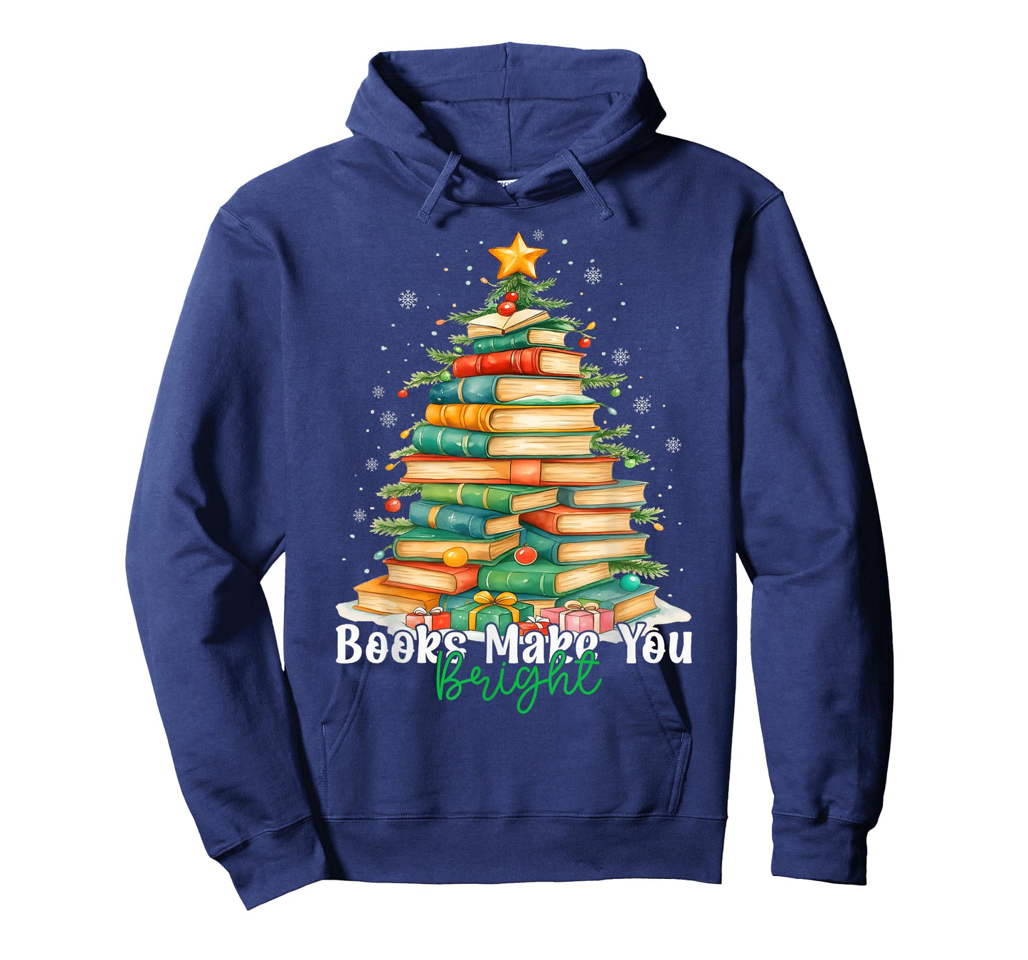 Christmas Books Make You Bright Librarian Teacher Book Lover T-Shirt