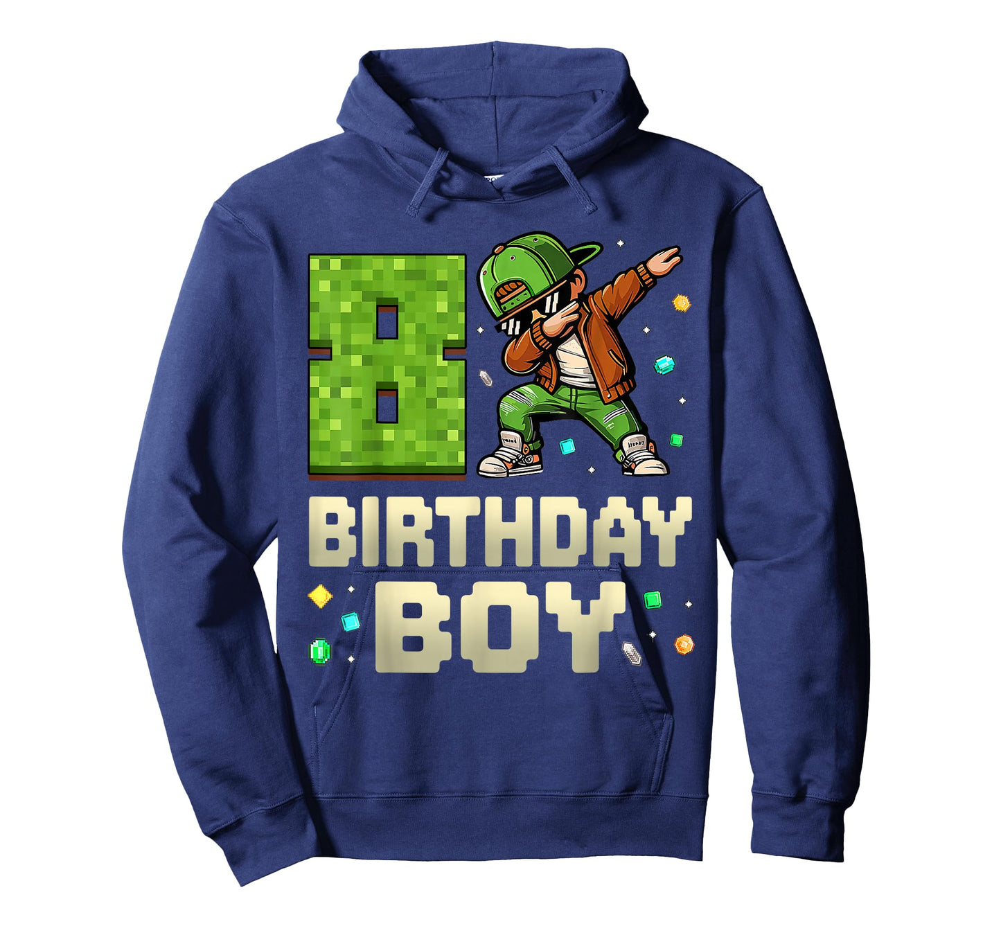 8 Years Birthday Boy 8th Dabbing Boy Game Video Pixel T-Shirt