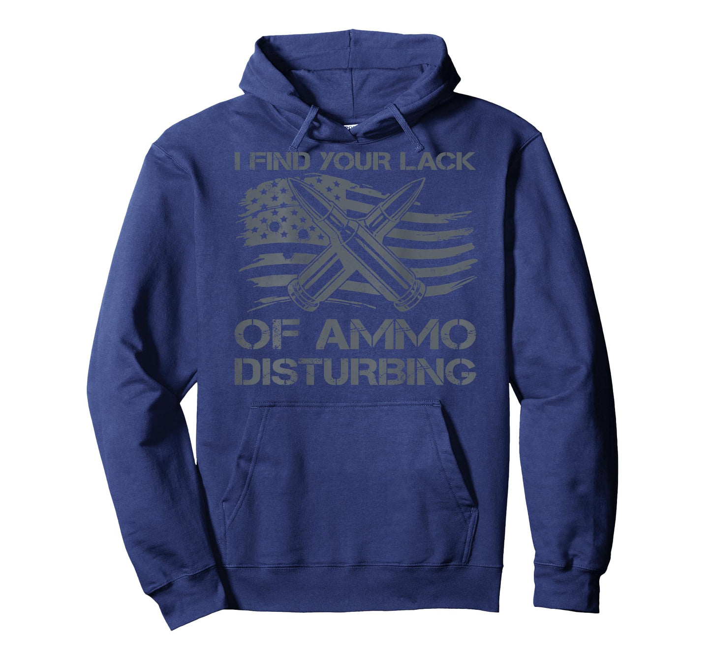 I Find Your Lack Of Ammo Disturbing Bullets USA Flag (BACK) T-Shirt