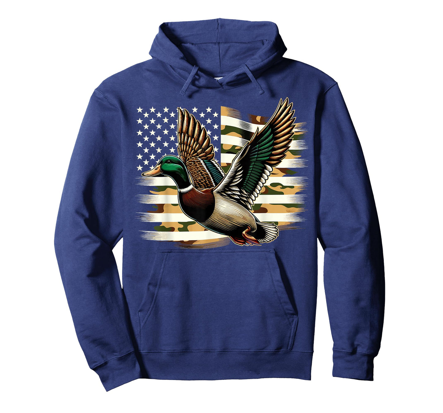 Duck Hunter Camouflage American Flag Hunting T-Shirt