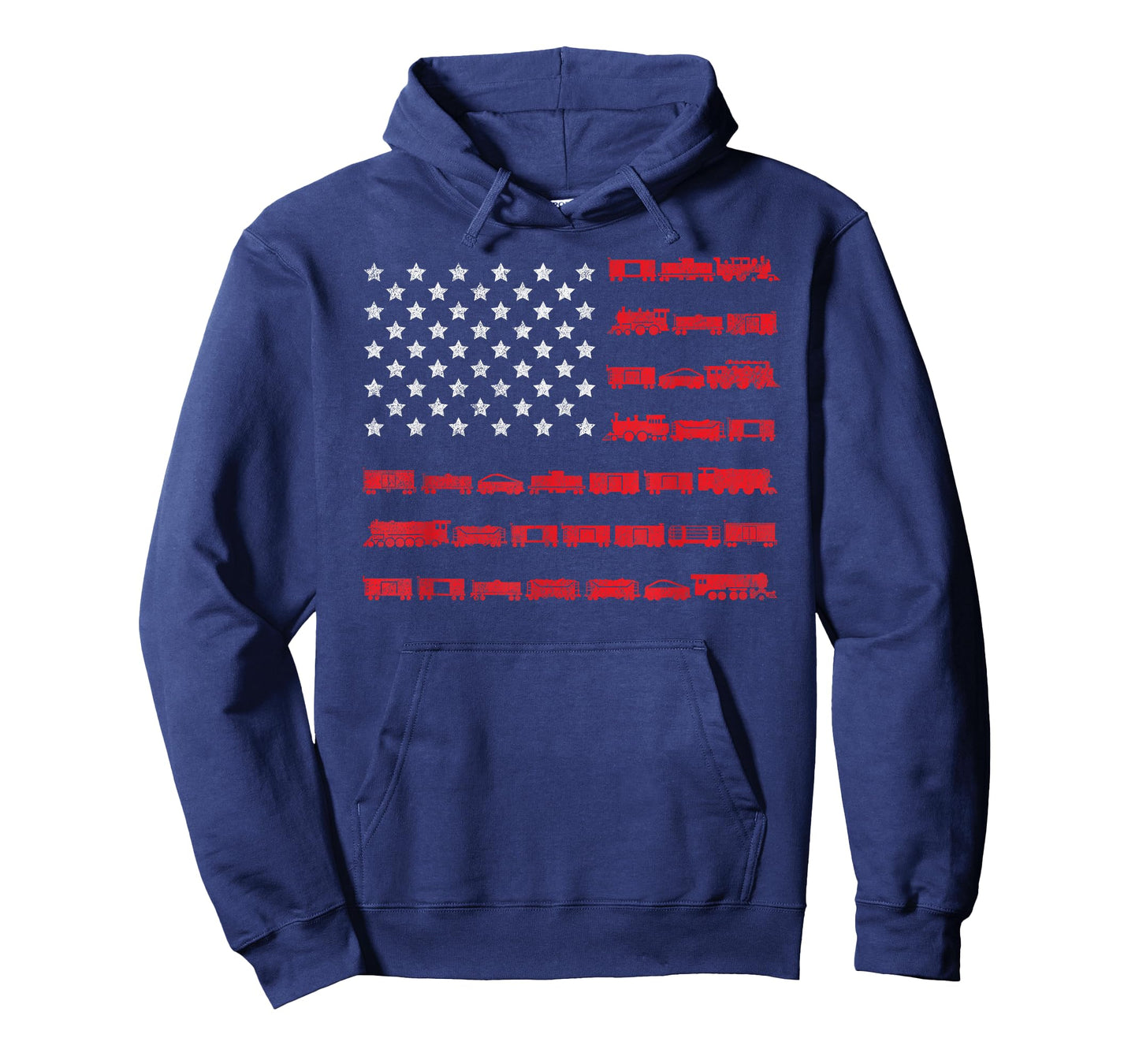 American Flag Railroad Train T-Shirt Gift T-Shirt