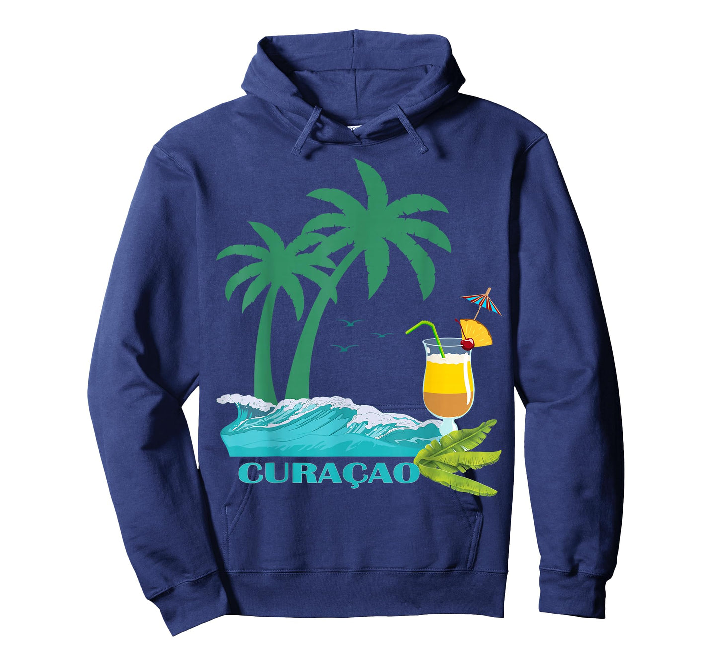 Curacao Palms Cocktail Caribbean Beach Island Souvenir Gift T-Shirt