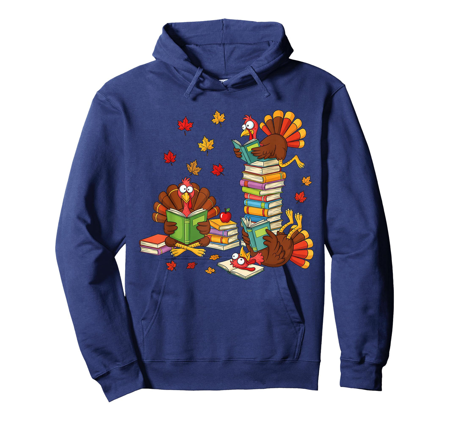 Turkey Reading Books Fall Librarian Book Lover Teacher Kids T-Shirt