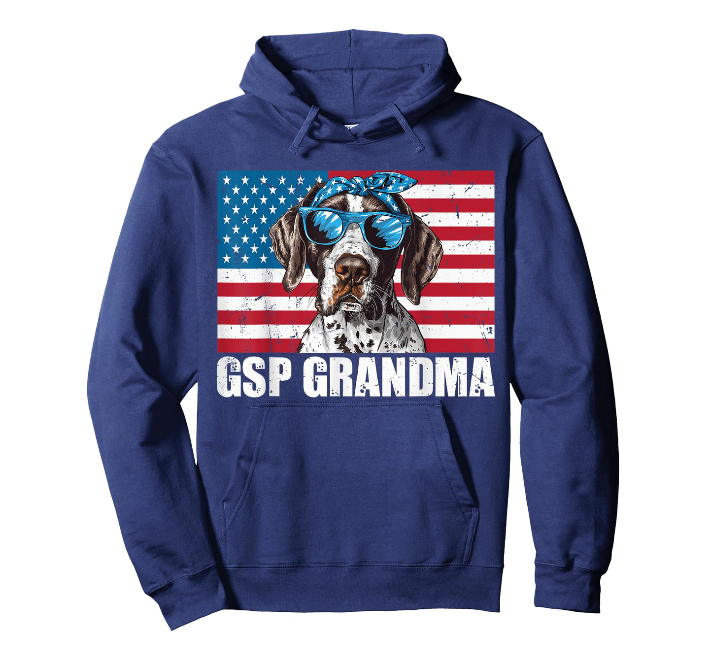 GSP Grandma German Shorthaired Pointer US Flag 4th of July T-Shirt