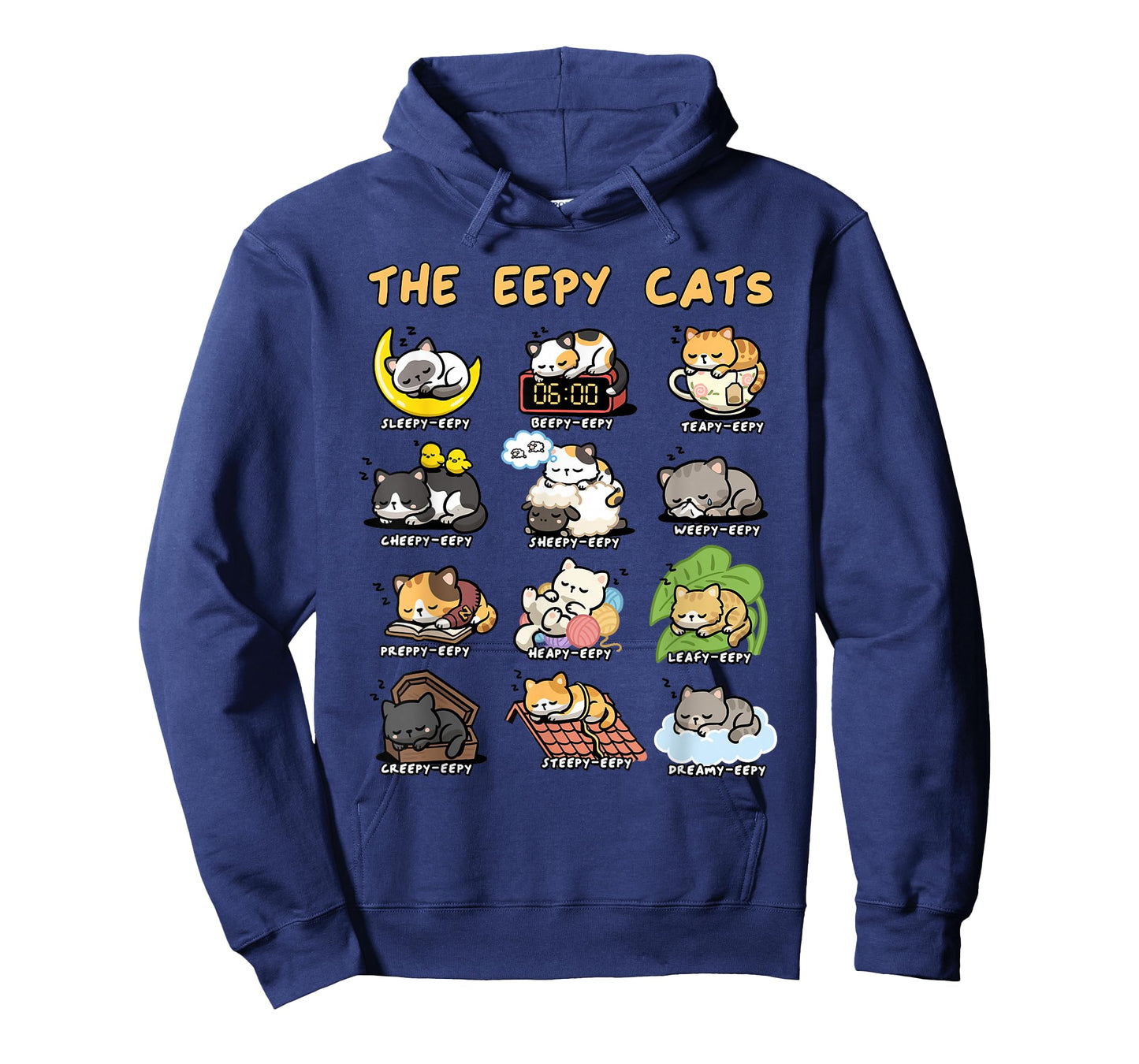 The Eepy Cats Funny Sleeping Cat Pun Collection Design T-Shirt