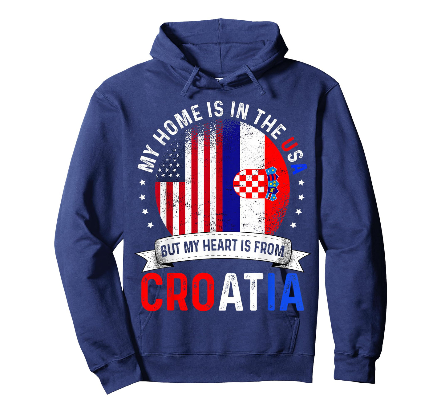 Croatian American Patriot Heart is from Croatia Flag T-Shirt
