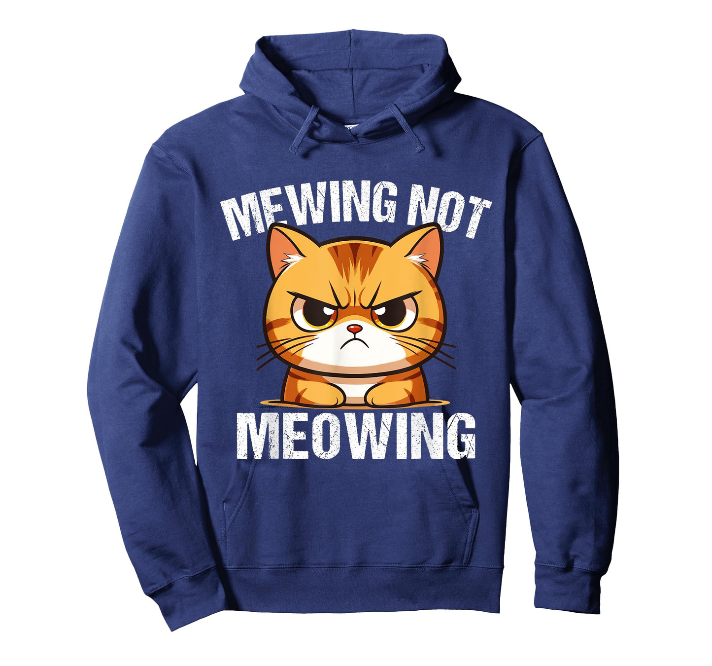 Funny Meme Goofy Cat Mewing Not Meowing Cool Goofy Cat Men Women T-Shirt