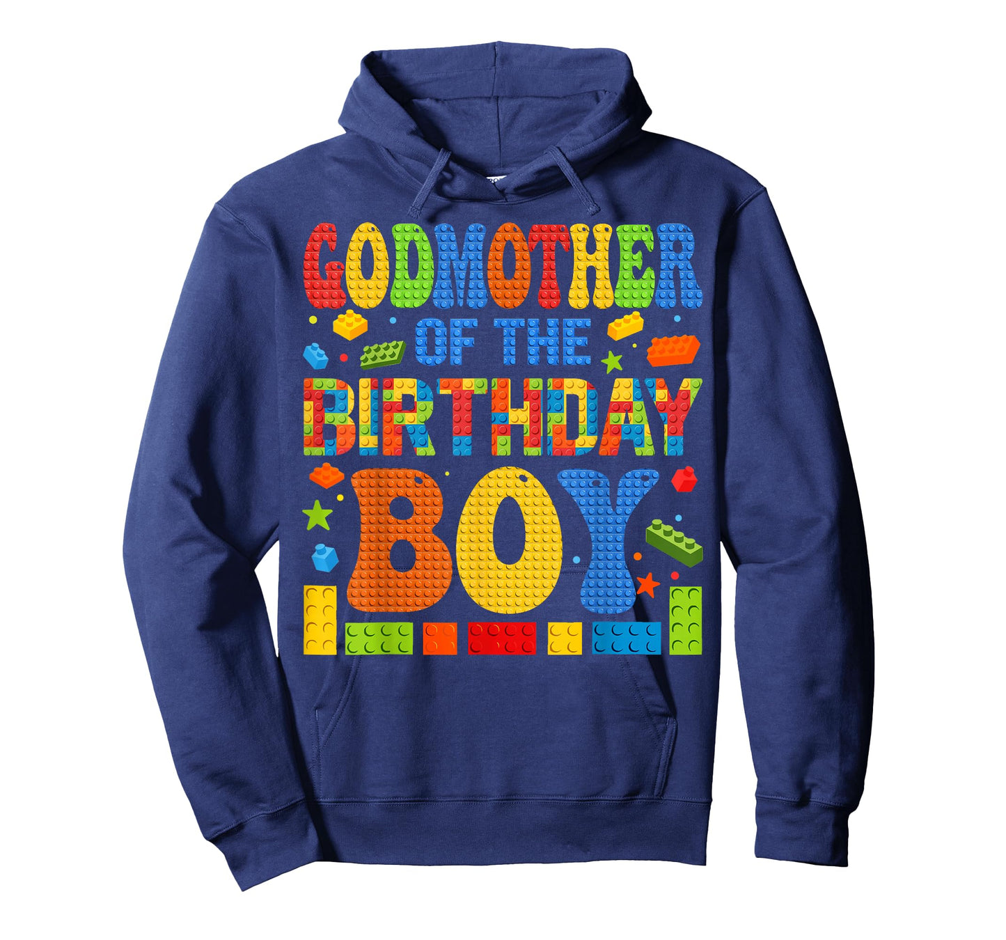 GodMother Of The Birthday Boy Building Block Birthday Party T-Shirt