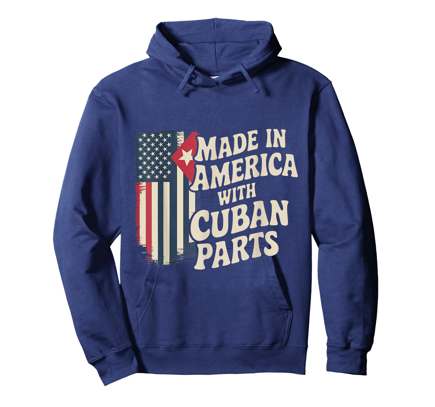Made In America With Cuban Parts With USA Flag Cuba Flag T-Shirt