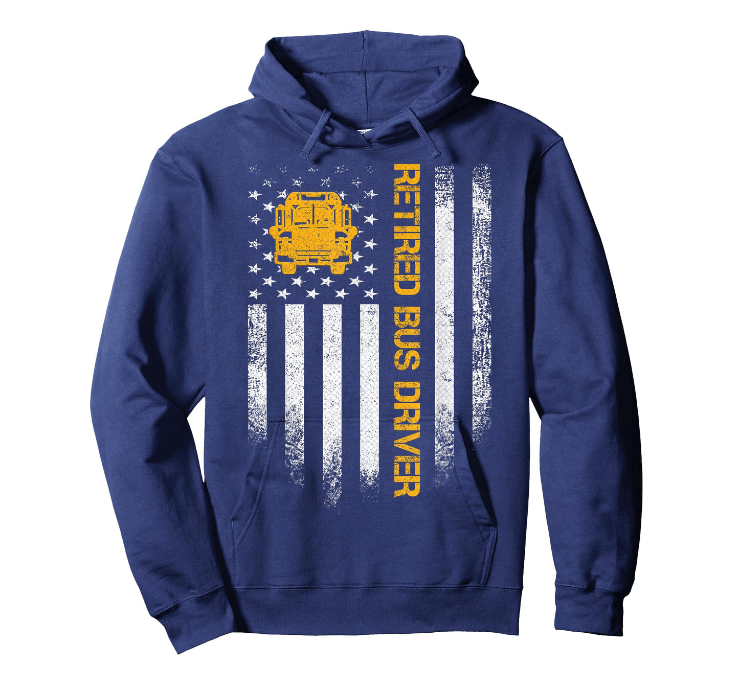 Vintage American Flag Retired School Bus Driver Retirement T-Shirt