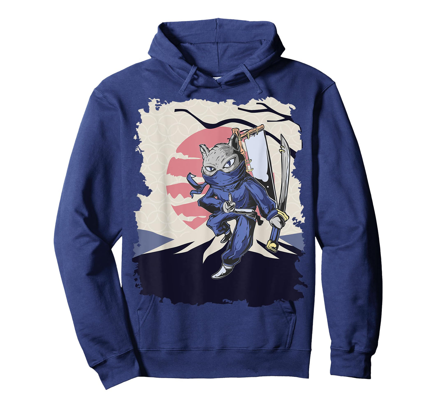 Japanese Ninja Art and Japan Samurai Cat T-Shirt