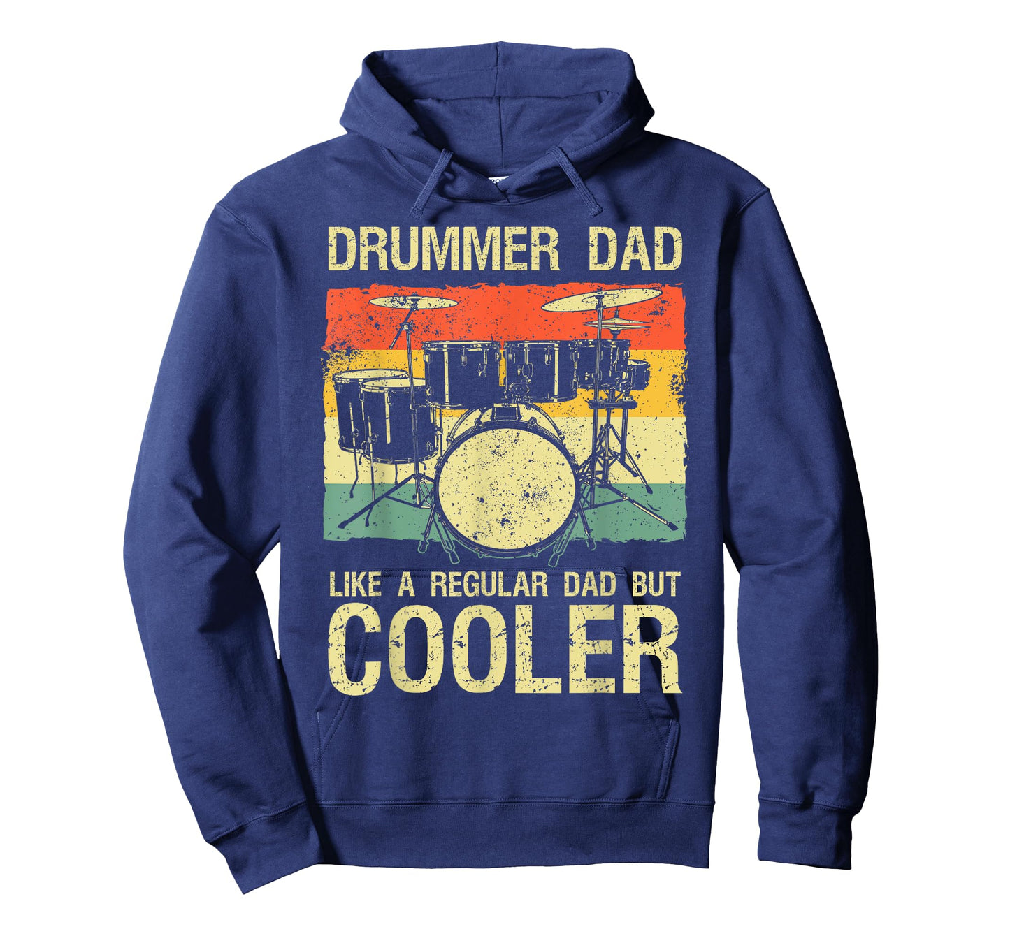 Best Drummer Dad Art For Men Father Music Drums Set Player T-Shirt