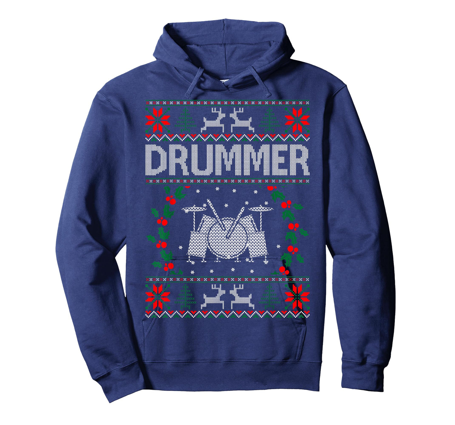 Drummer Drums Music Christmas Ugly Sweater Gift T-Shirt