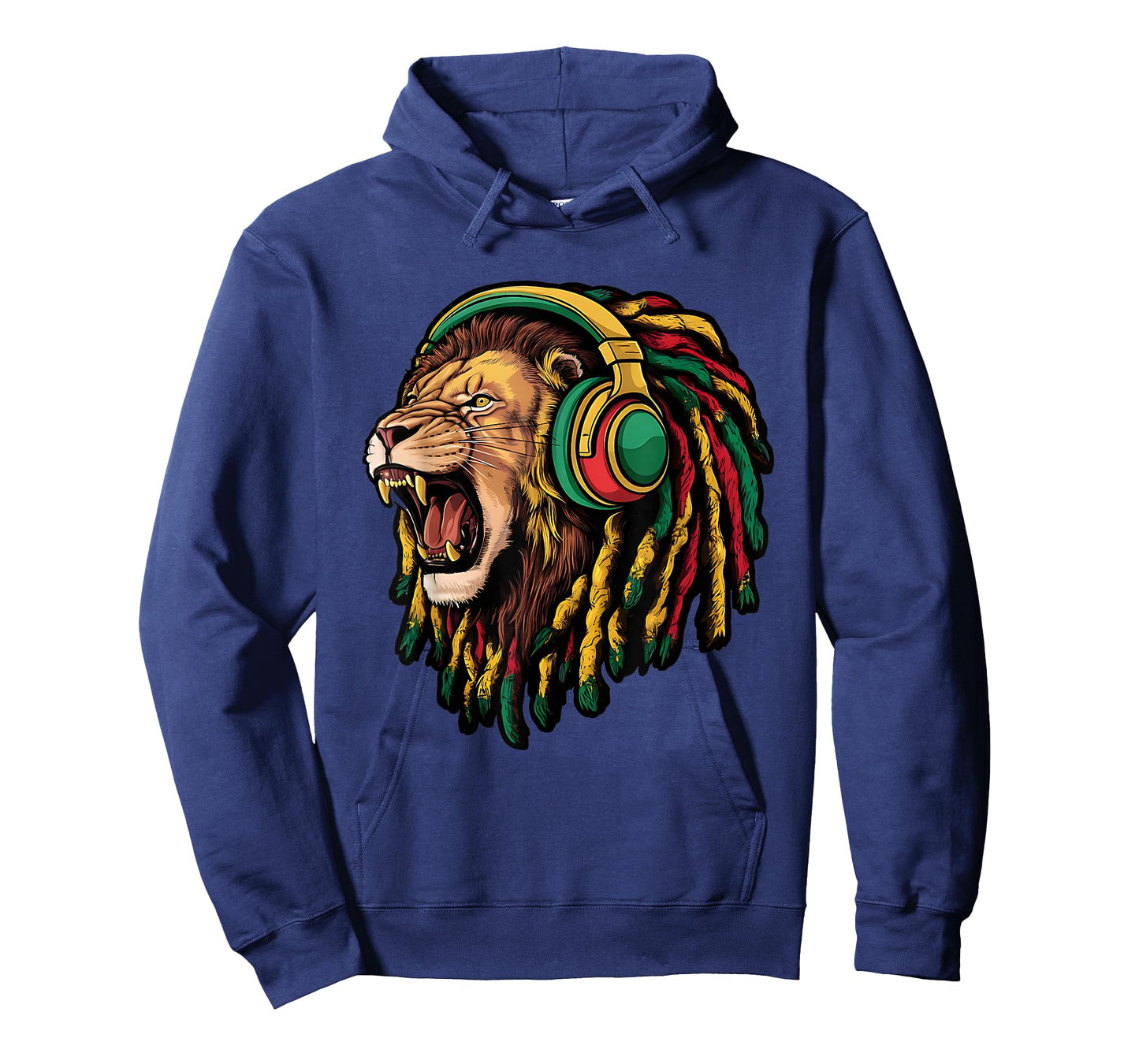 Rasta Reggae Music Headphones Jamaican Pride Lion T-Shirt