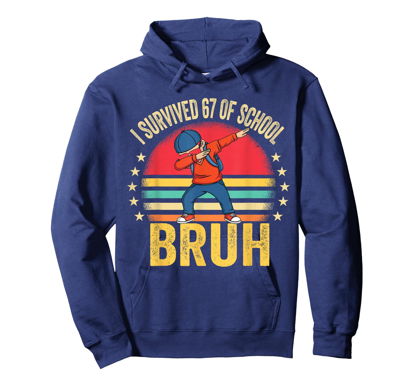 I Survived 67 Days of School Bruh Dabbing Six Seven Funny T-Shirt