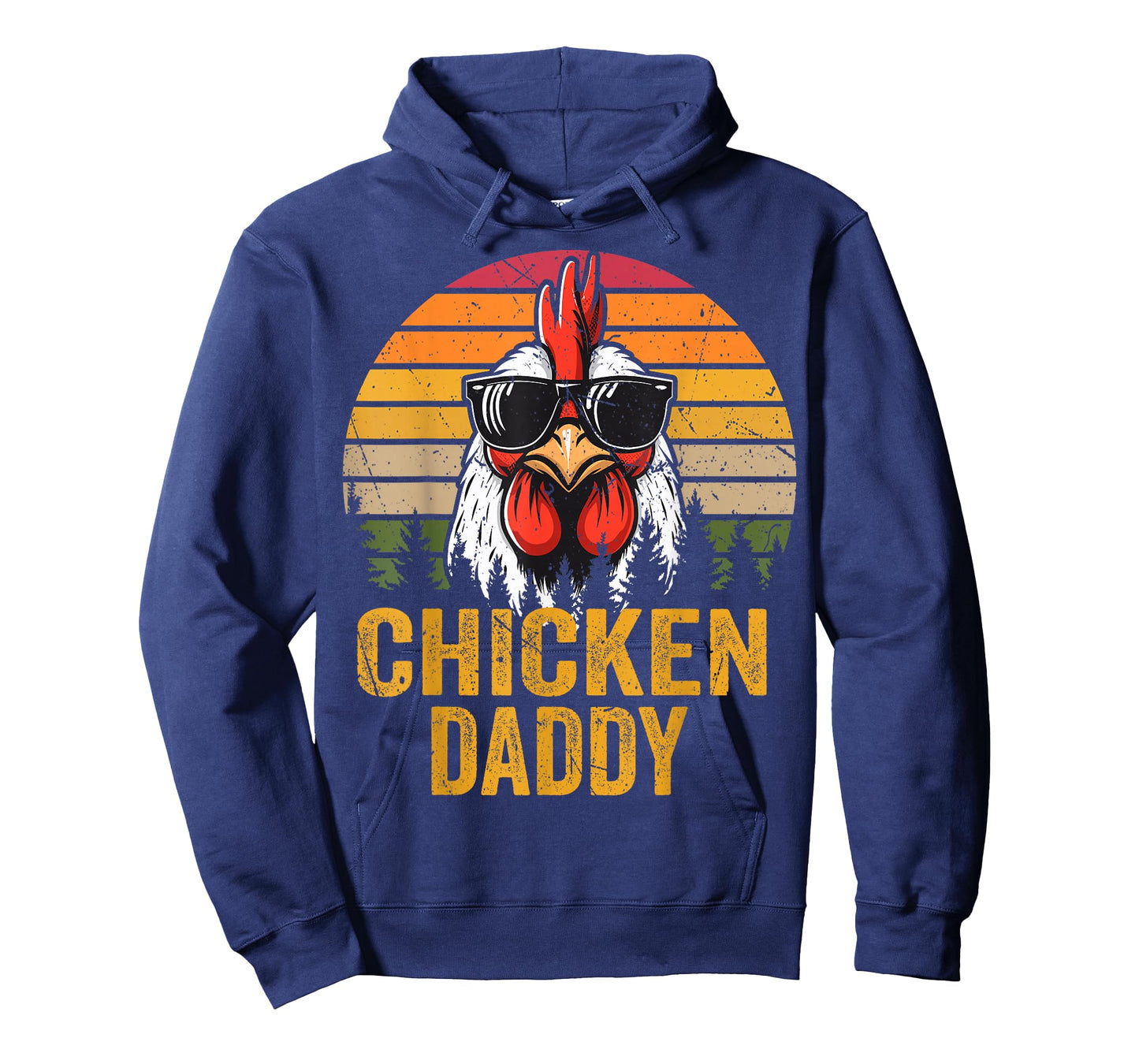 Chicken Daddy Vintage Rooster For Dad Farmer Fathers Day Men T-Shirt