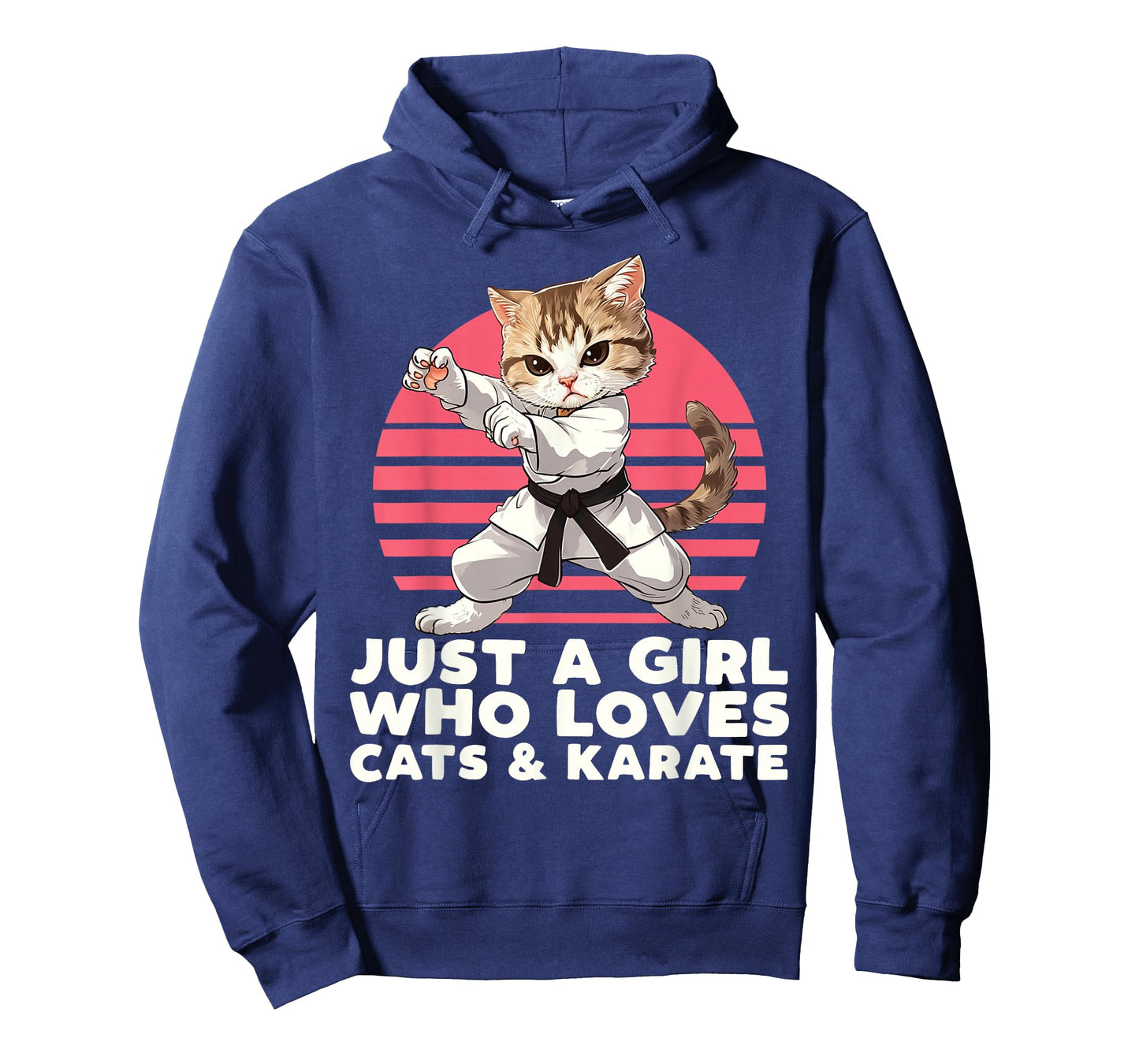 Just A Girl Who Loves Cats And Karate. Funny Karate Lover T-Shirt